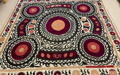 Vintage Suzani Embroidery 8'3'' X 8'3''