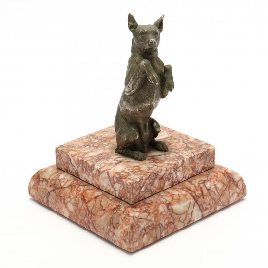 Vintage Table-Top Statue of a Begging Dog