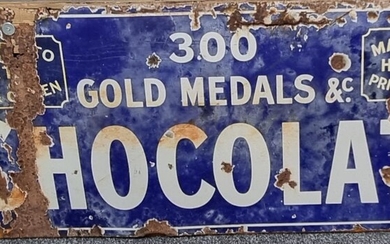 Vintage single sided enamel advertising sign '300 Gold Medals,...