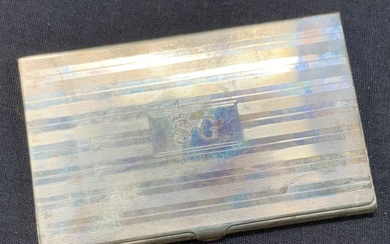 Vtg Sterling Silver Card Case