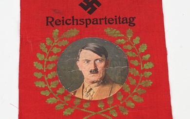 WWII NAZI GERMAN 1934 REICHSPARTEITAG BANNER FLAG
