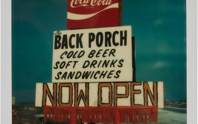 Walker Evans, Untitled (Advertisment for the Back Porch Restaurant), Destin, Florida, August 12