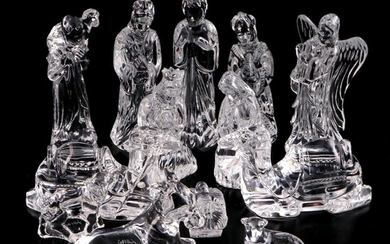 Waterford Crystal Nativity Scene Figurines Including "Holy Family"