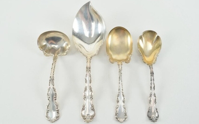 Whiting and Gorham sterling silver serving utensils. To