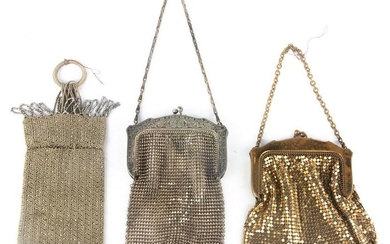(lot of 3) Vintage ladies mesh purses