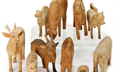probably Grödnertal wooden figures, carved, game