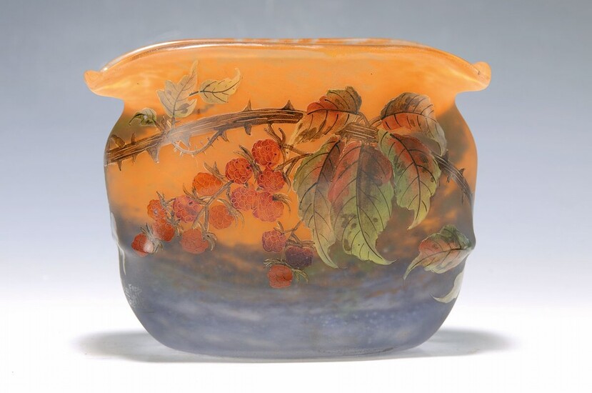 vase, Muller Frères Luneville, around 1922-25, colourless multilayer...