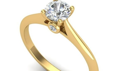 0.56 ctw VS/SI Diamond Solitaire Ring 18k Yellow Gold
