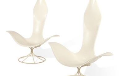 ERWINE (1909-2003) AND ESTELLE (1915-1997) LAVERNE, A PAIR OF ‘TULIP’ CHAIRS, CIRCA 1968