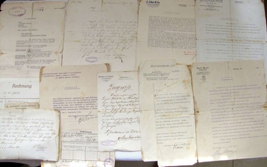 13 Documents and papers of a German Jew survived in Holocaust Leopld Hoechster, 19th-20th cen.