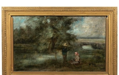 French Impressionist Landscape Oil on Canvas