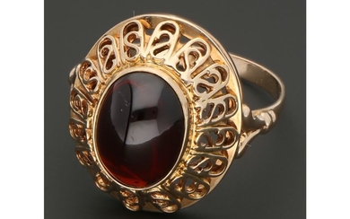 14 kt. Gold - Ring Garnet