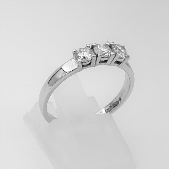 14 kt. White gold - Ring - 0.61 ct Diamond - Diamonds