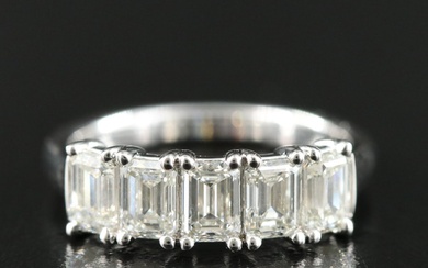 14K 2.05 CTW Lab Grown Diamond Five Stone Ring