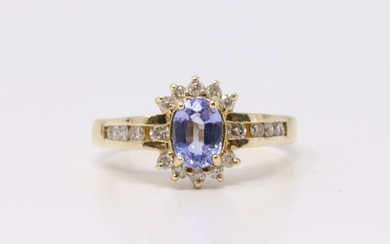 14KT Diamonds/ Tanzanite Ring
