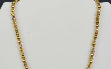 14k Gold Ball Bead Necklace