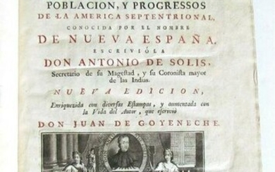 1741 Historia de la conquista de Mexico antique