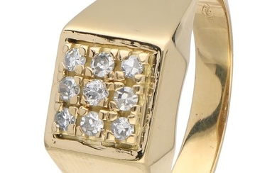18 kt. Gold - Ring - 0.27 ct Diamond