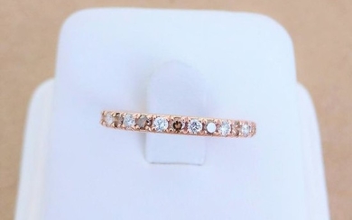 18 kt. Pink gold - Ring - 0.27 ct Diamond - Diamond