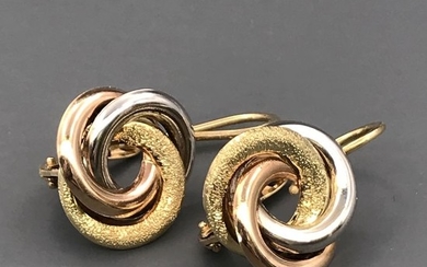 18 kt. Pink gold, White gold, Yellow gold - Earrings
