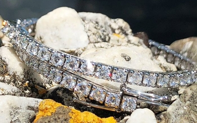 18 kt. White gold - Bracelet - 4.80 ct Diamond