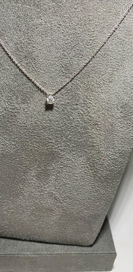 18 kt. White gold - Necklace Diamond