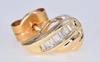 18 kt. Yellow gold - Earrings - 0.77 ct Diamond
