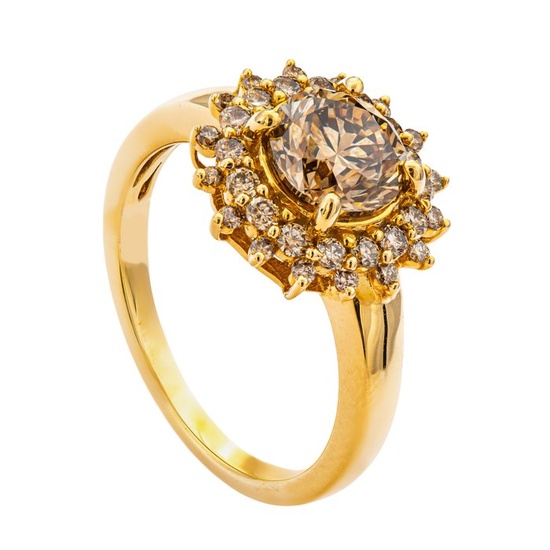 1.86 tcw VS2 Diamond Ring Yellow Gold - Ring - 1.50 ct Diamond - 0.36 ct Diamonds - No Reserve Price