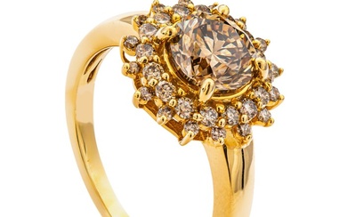 1.86 tcw VS2 Diamond Ring Yellow Gold - Ring - 1.50 ct Diamond - 0.36 ct Diamonds - No Reserve Price