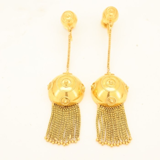 19,2 kt. Gold - Earrings