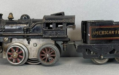 1920s American Flyer O Scale Windup Locomotive and Tender