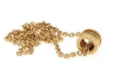 1927/1133 - Bulgari: A "B.zero1" pendant of 18k gold. Accompanied by necklace of 14k gold. L. 50 cm. (2)