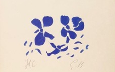 Georges BRAQUE - Fleurs bleues
