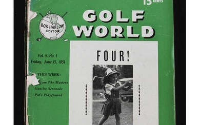 1951/52 Golf World Weekly USA Newspaper Publ'd Pinehurst NC ...