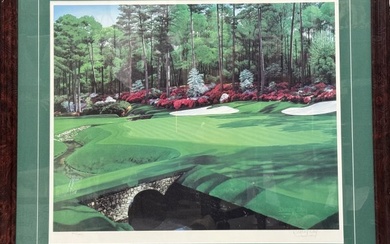 1973 Masters Tournament Winner Tommy Aaron Signed “13th at Augusta” National by Danny Day