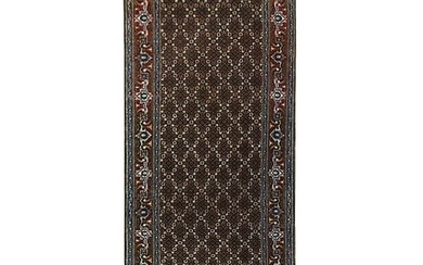 2 x 11 Persian Tabriz Mahi Wool and Silk Runner