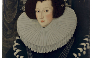 Circle of Sir William Segar (? c. 1554–1633 Richmond, Surrey), Portrait of a lady of the Vavasour family, half-length