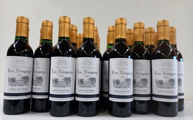 24 demi-bouteilles de Saint Estèphe Château... - Lot 33 - Enchères Maisons-Laffitte