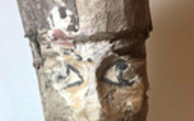Ancient Egyptian Wood Mummy Mask