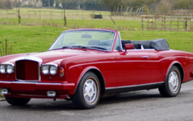 1986 Bentley Continental Convertible, Coachwork by Mulliner Park Ward Registration no. C704 EUV Chassis no. SCBZD0002GCH14660