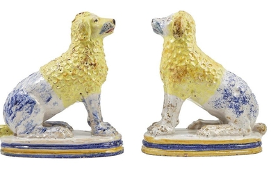 33-Spain (?) : a pair of dogs sitting...