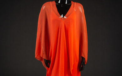 Dress and Poncho, 1970s. Dress designed by Edith Head and made by Western Costume Company in Los Angeles.