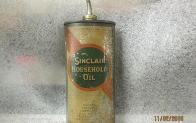 Early Original Sinclair Lead Top Household Oil Can
