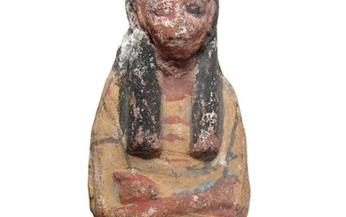 Egyptian polychrome terracotta ushabti