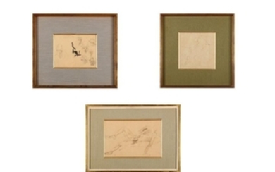 FILIPPO DE PISIS Lot composed of 3 artworks. Male
