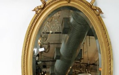 French Louis XVI oval mirror