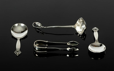 Johan Rohde for Georg Jensen, a pair of Danish silver
