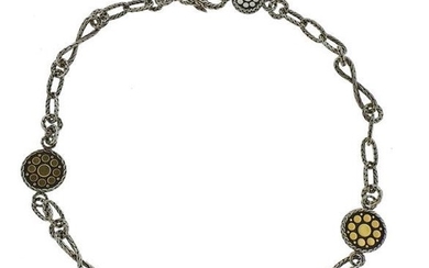 John Hardy Dots 18k Gold Silver Necklace