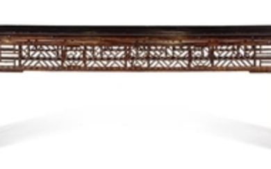 * A Large Chinese Bamboo and Lacquer Altar Table, Qiaotou'an