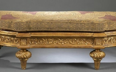 Christopher Guy, giltwood bench.